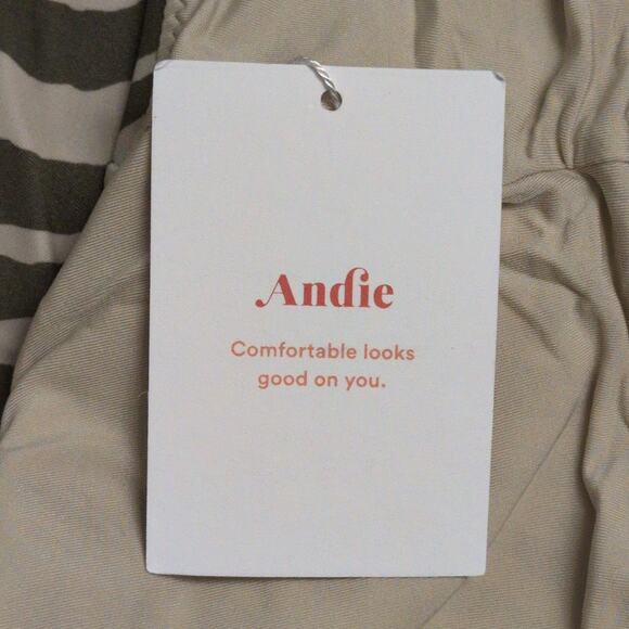 Andie The Hipster Bottom Bias Stripe Olive Animal Print Zebra Size M New - Picture 11 of 12